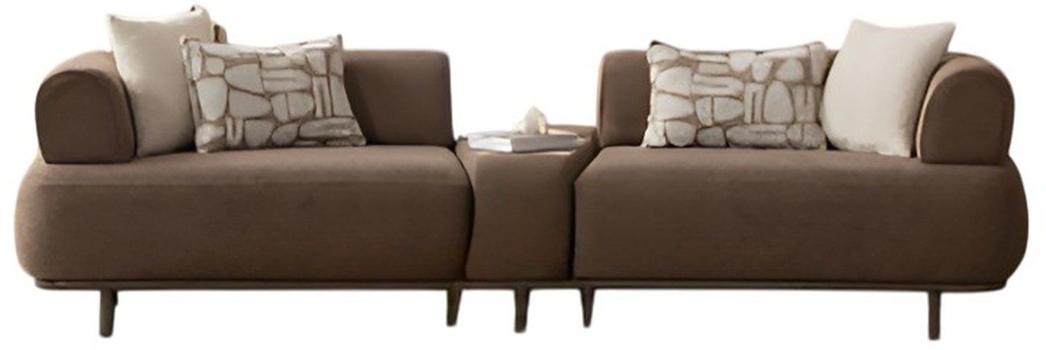 JVmoebel 4-Sitzer Braunes 4-Sitzer Polstersofa für modernes Wohnzimmer, 1 Teile, Made in Europa