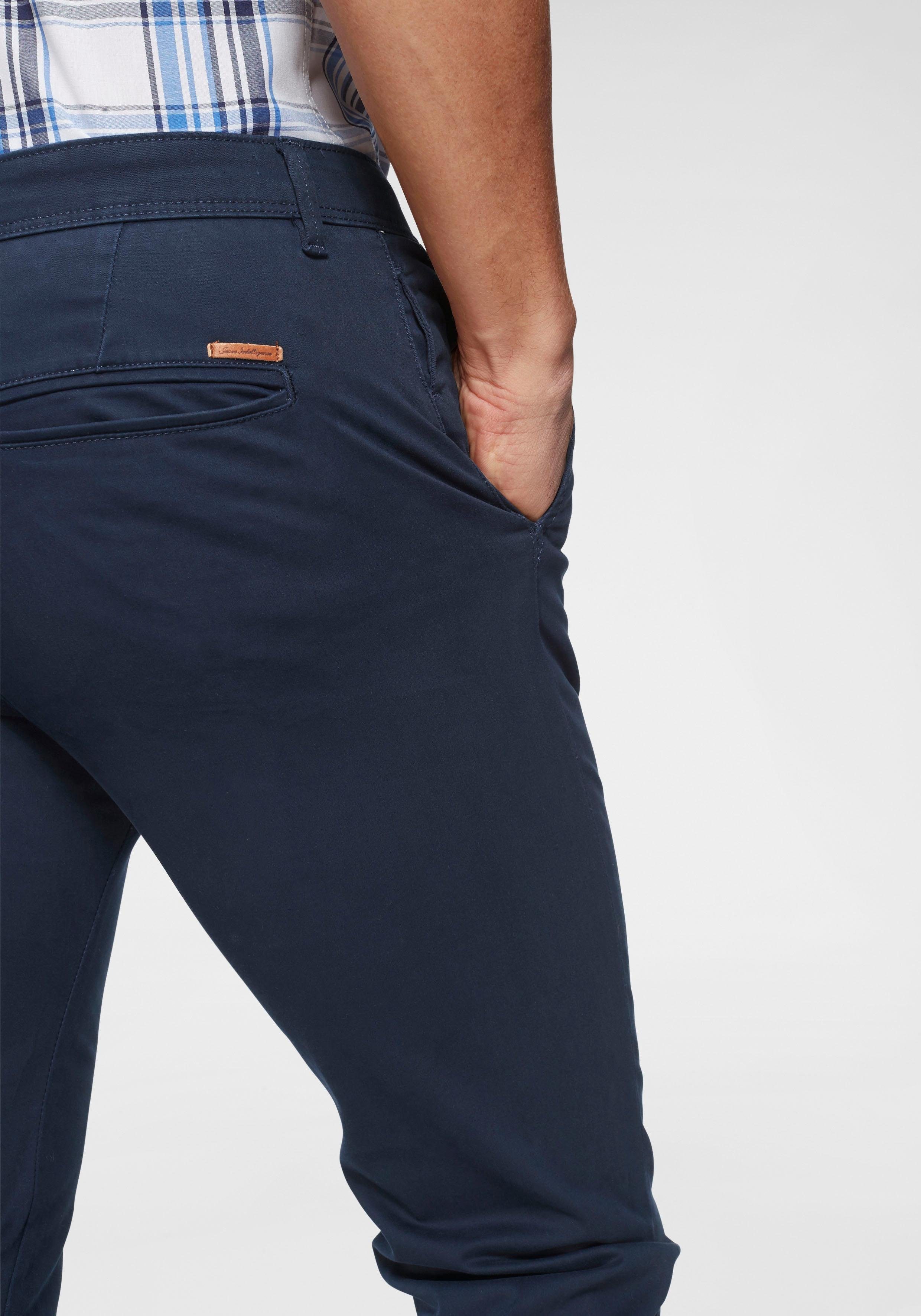 Jack & Jones Chinohose JJIMARCO mit Badge und hohem Tragekomfort unifarben, modisch, slim fit, Baumwollmischung