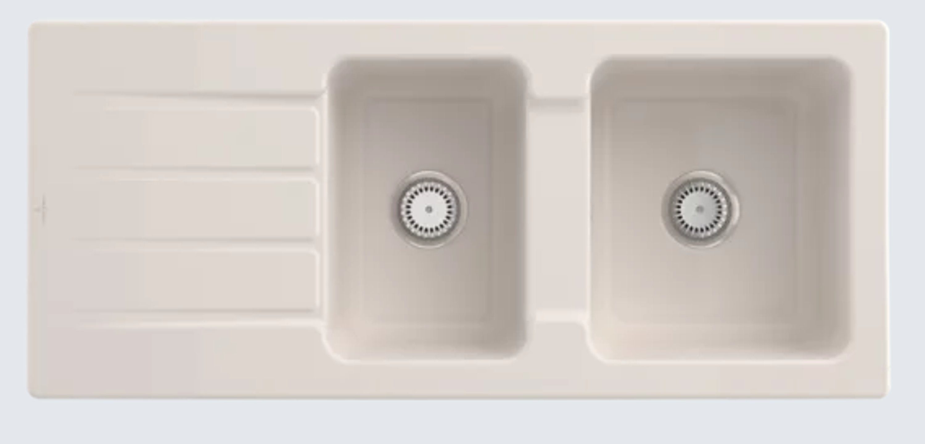 Villeroy & Boch Küchenspüle 3380 01 KR, Rechteckig, 116/22 cm, Reversibel, 2 Becken verschließbar