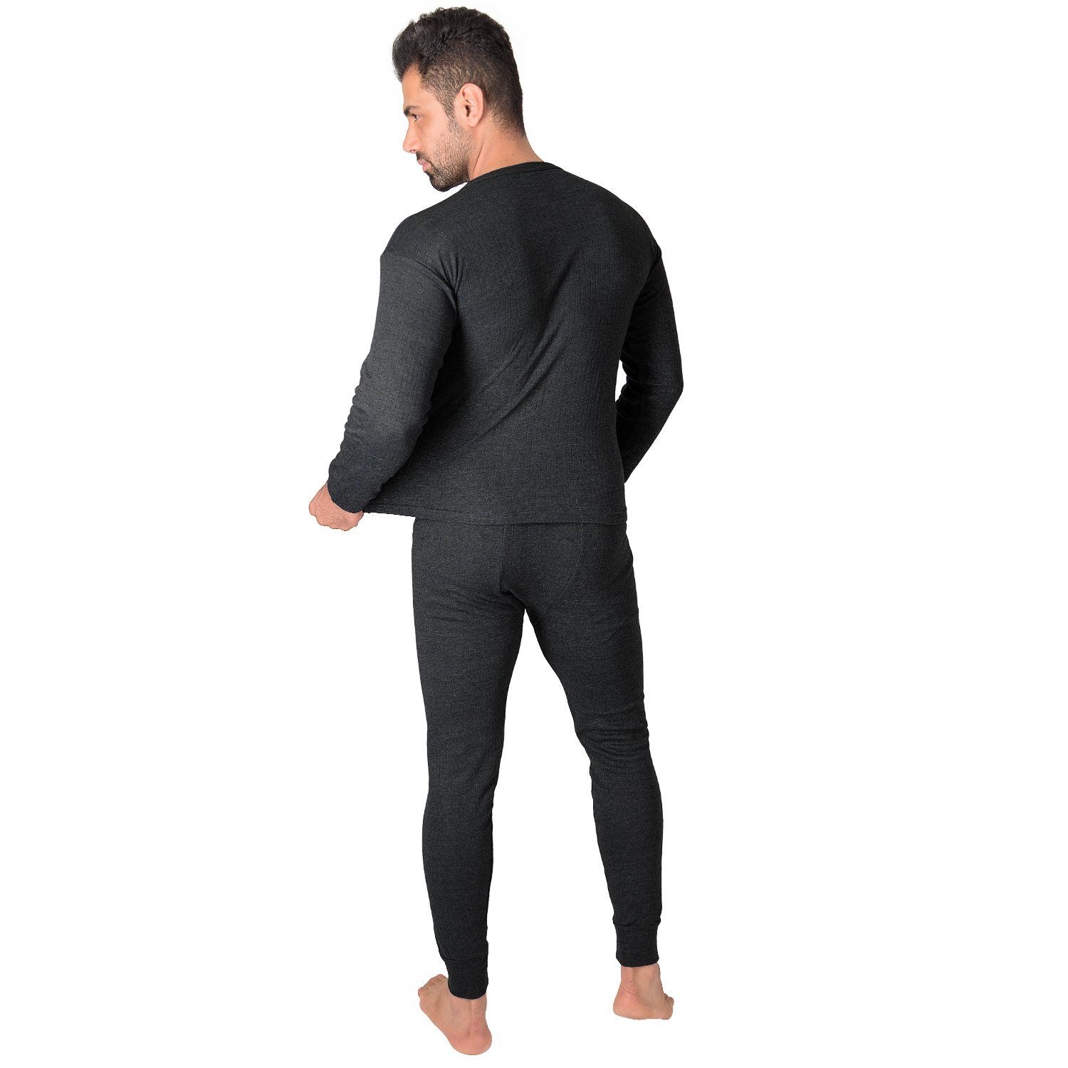 Anthrazit/Schwarz Thermounterwäsche Set 2x (Set, cushy Snake Thermounterhemd Black + Unterhose 2-St) Unterhemd