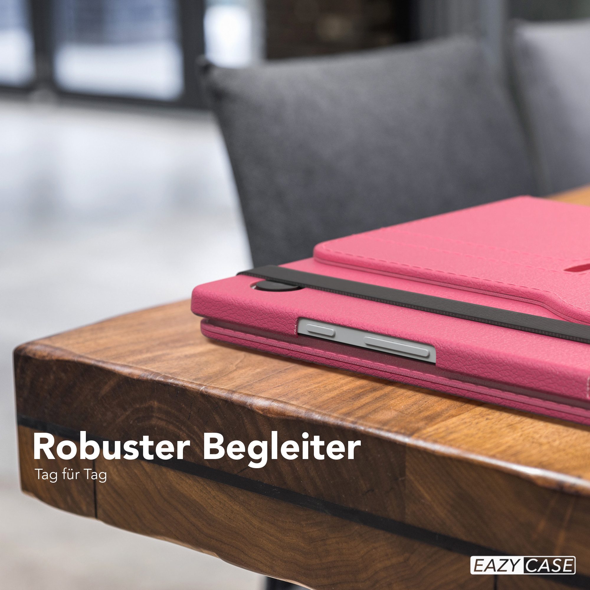 EAZY CASE Tablet-Hülle Rotation Case für Samsung Galaxy Tab A8 10.5 LTE 10,5 Zoll, Klapphülle zum Aufstellen Rundum Hülle Book Tablet Slim Klappcase Pink