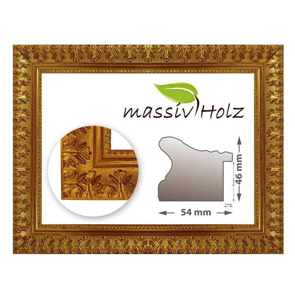 Bilderrahmen Neumann Bilderrahmen Barockrahmen 750 ORO, gold fein verziert, Bilderrahmen barock gold, für 1 Bilder, Spar Preis direkt vom Hersteller