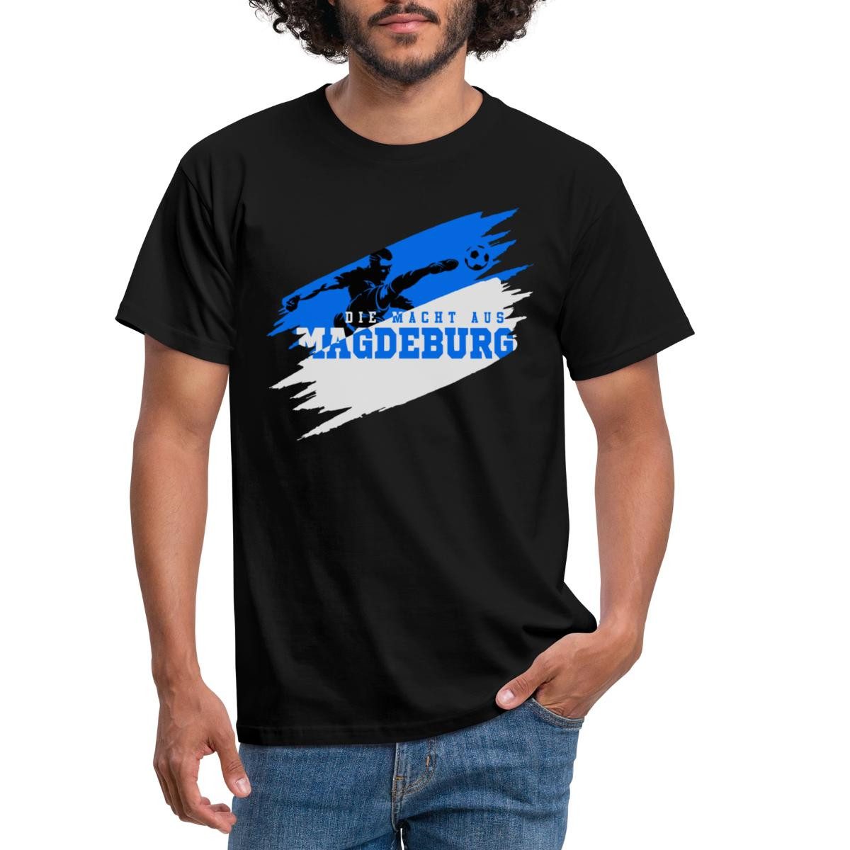 Spreadshirt T-Shirt Die Macht Aus Magdeburg Fußball Fan Männer T-Shirt (1-t günstig online kaufen