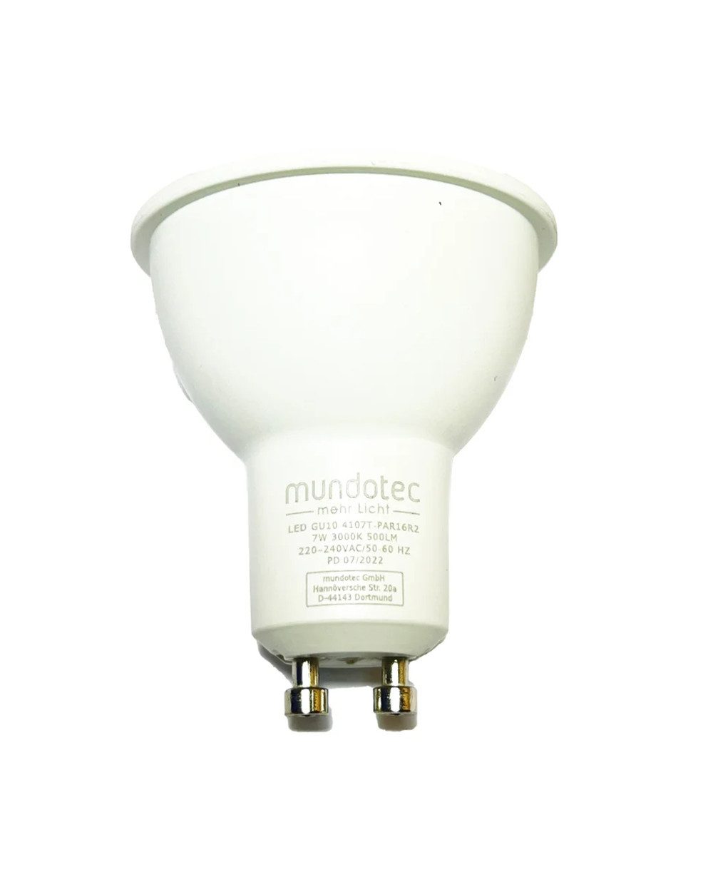 Mundotec LED-Leuchtmittel LED Leuchtmittel Reflektorlampe GU10 dimmbar, 7 Watt 500 Lumen