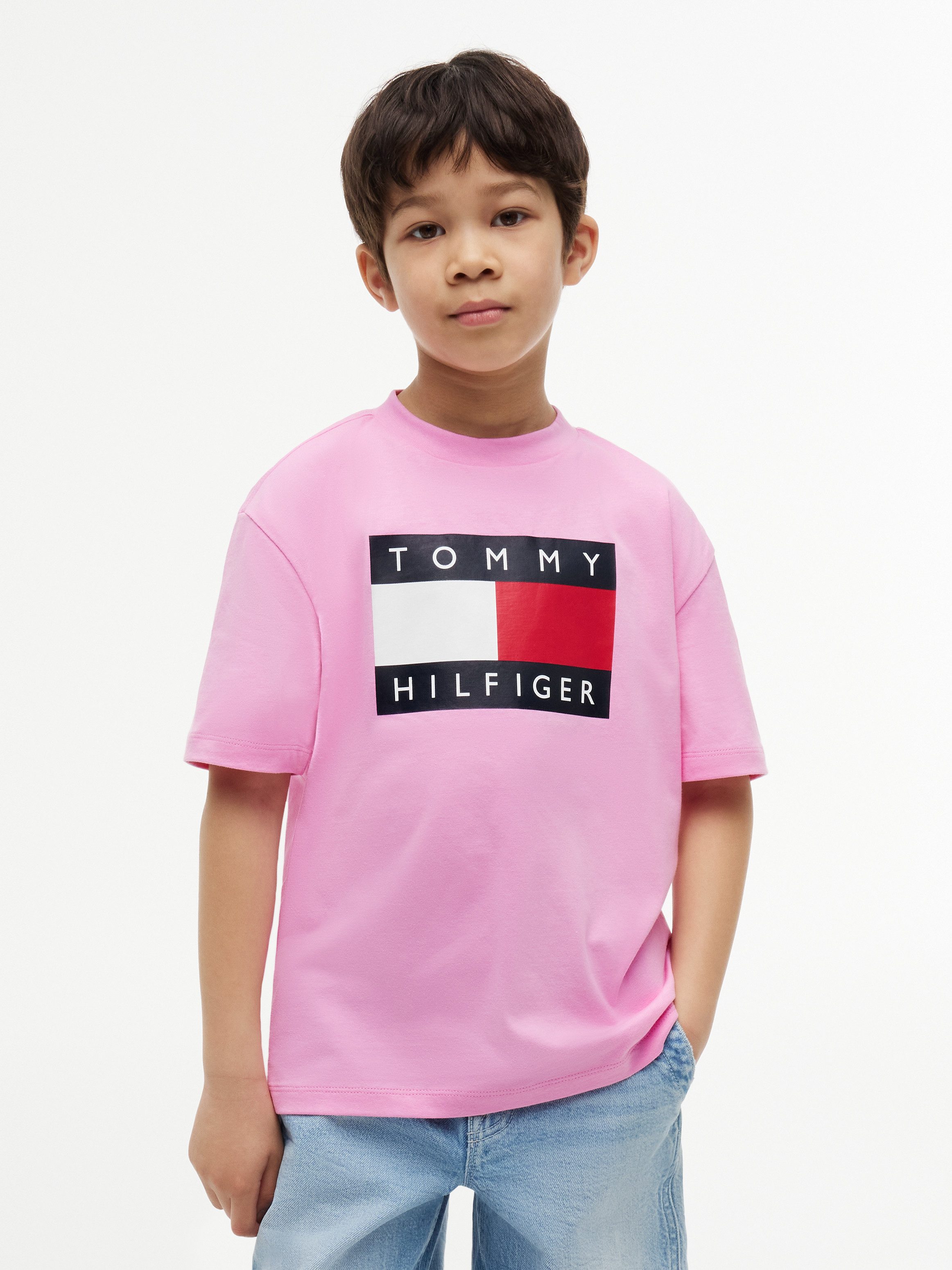 Tommy Hilfiger T-Shirt HERITAGE Regular Fit, Kinder bis 16 Jahre, Logo-Print