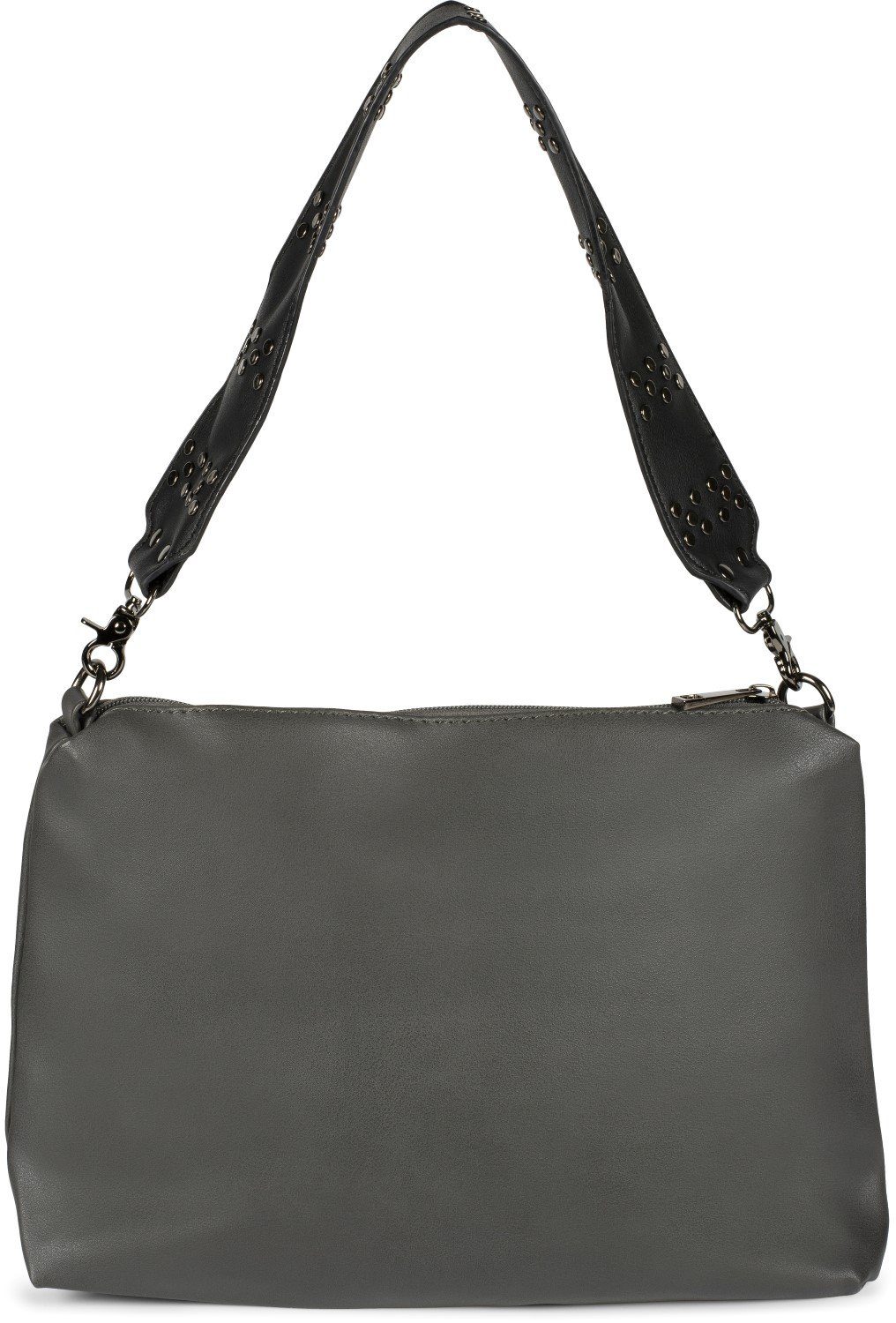 Damen Handtaschen styleBREAKER Hobo, 2 in 1 Schultertasche mit Nietengurt und Innentasche