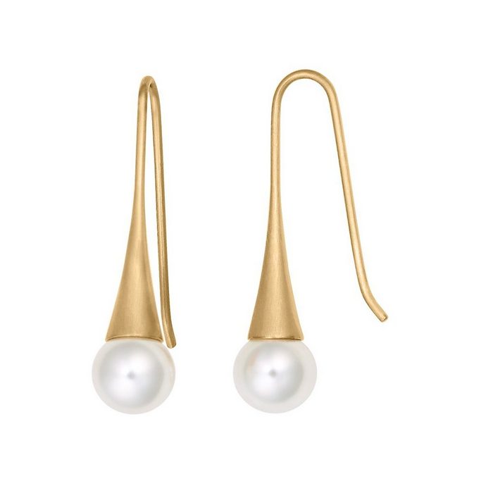Heideman Paar Ohrstecker Sagitta Perle S gold (Ohrringe inkl. Geschenkverpackung) mit Perle weiß