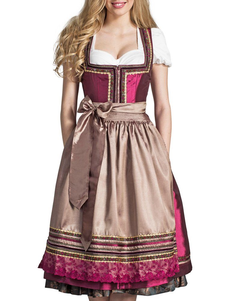 Krüger Madl Dirndl Ciara, Bordeaux 60cm