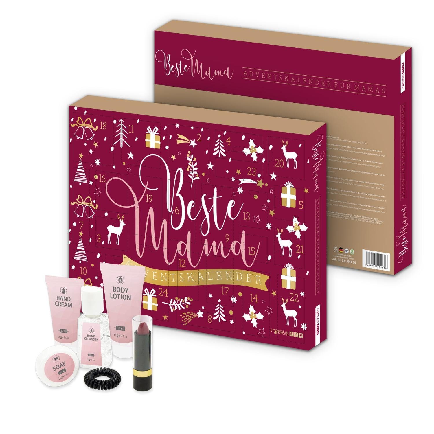 itenga Adventskalender itenga Adventskalender Beste Mama rot gold – Bild 2 von 4