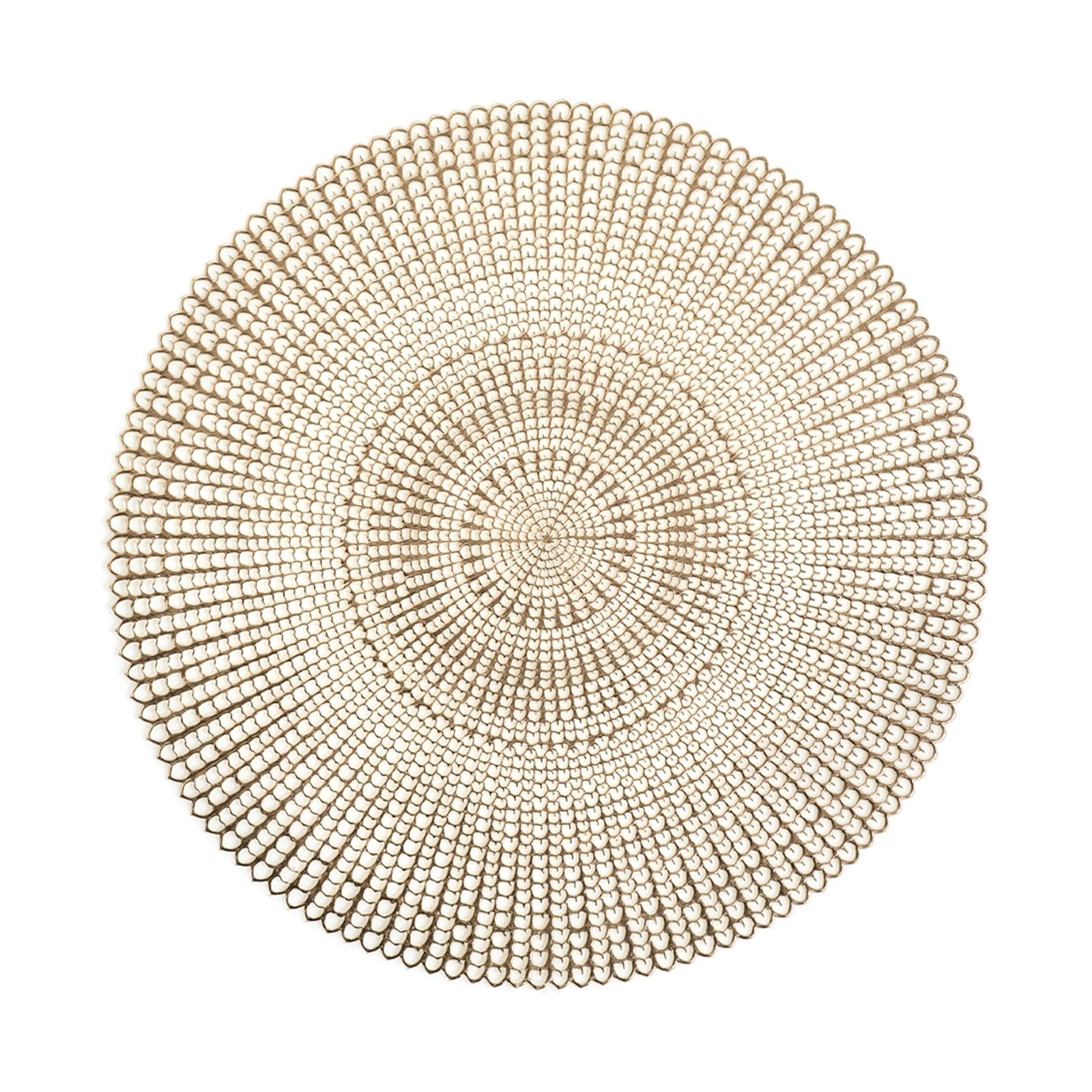 Zeller Present Platzset Platzmatte Rund Cut Out Gold, (Stück, 1-St., 1 Platzmatte), Tischset Platzdeckchen