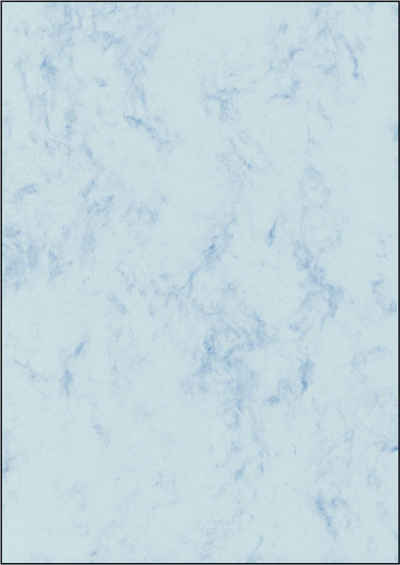 Sigel Druckerpapier sigel Marmor-Papier, A4, 90 g/qm, Feinpapier, blau