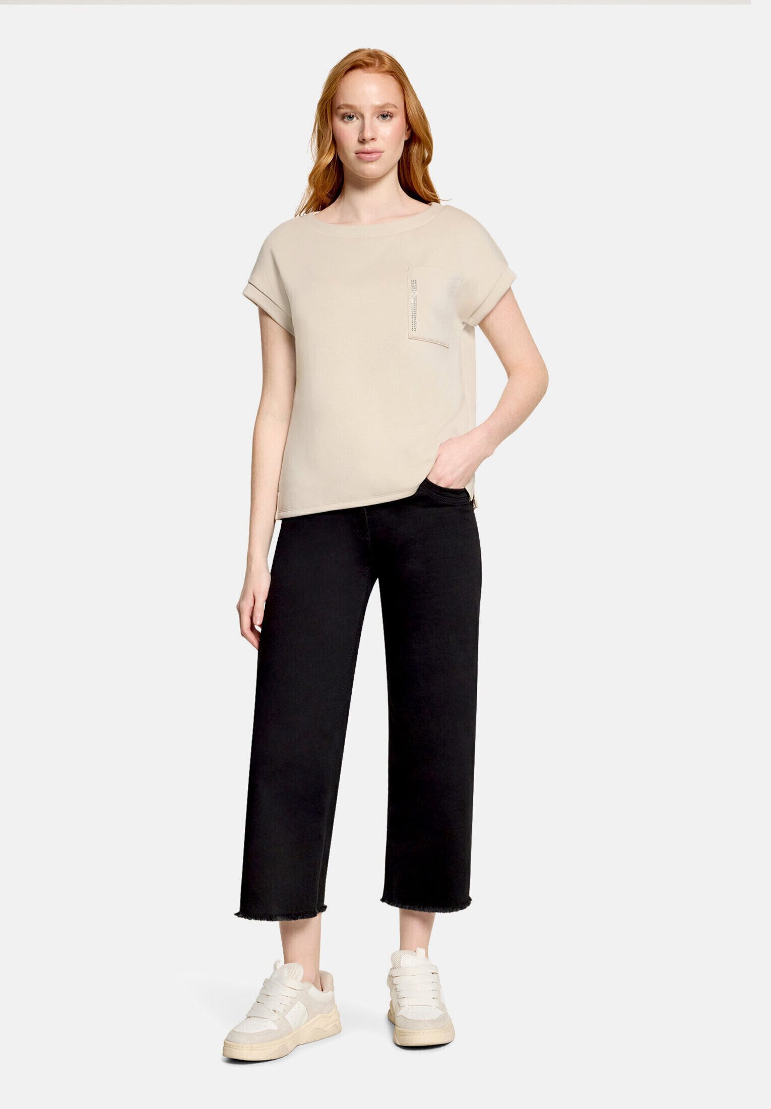 Betty Barclay Kurzarmshirt Damen mit Seitenschlitzen (1-tlg)