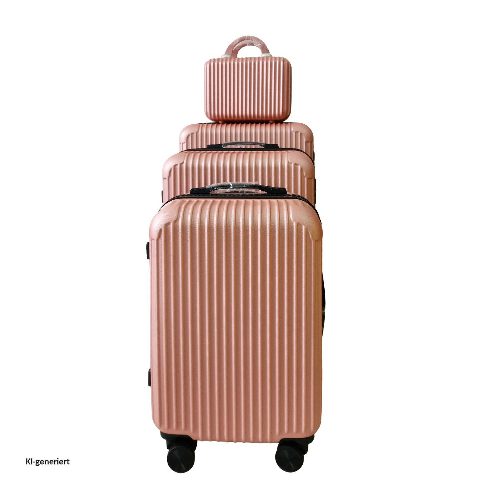 NTK-Collection Kofferset Kofferset Frenzi 4-teilig, 4 Rollen, (Set, 4 Koffer), Hartschalenkoffer mit Rollen Teleskopgriff Zahlenschloss
