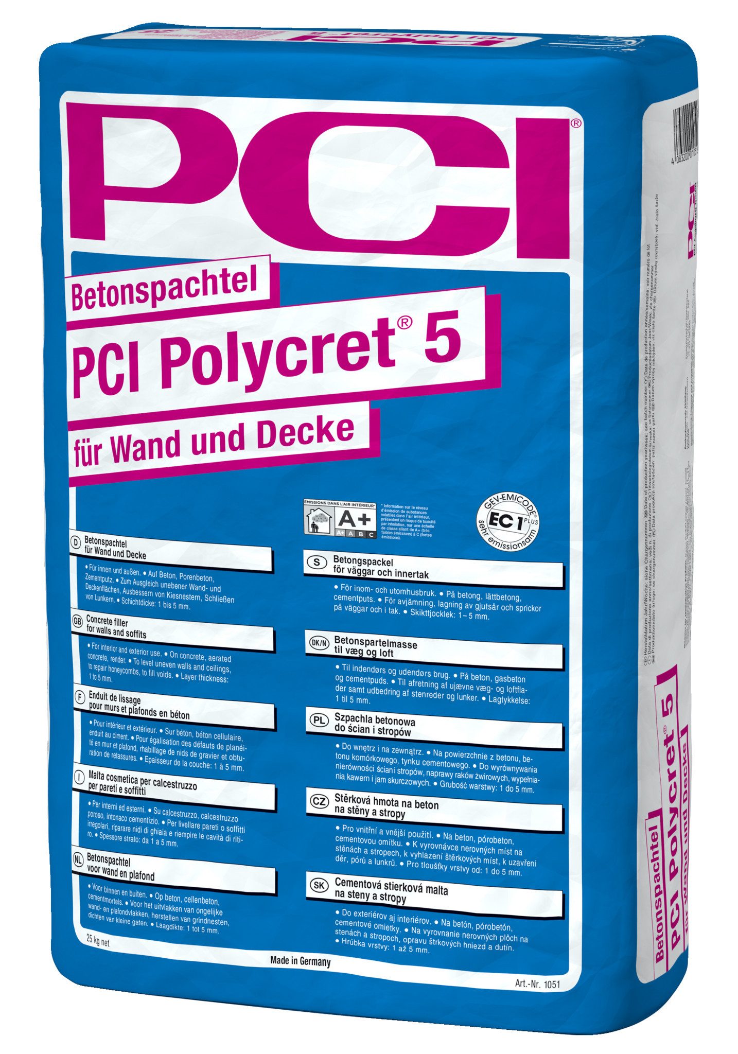 PCI Ausgleichsmasse PCI Polycret® 5 grau 5 kg 5