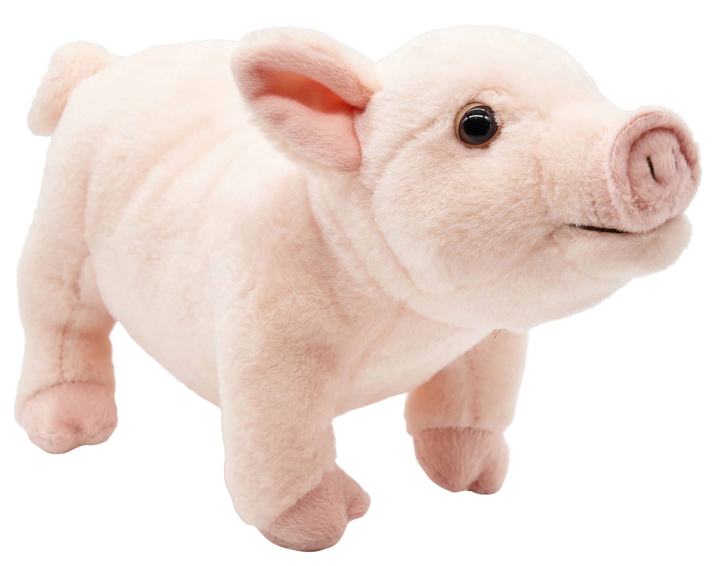 Uni-Toys Kuscheltier Schwein rosa - Länge 28 cm - Plüsch-Ferkel, Glücksschw günstig online kaufen