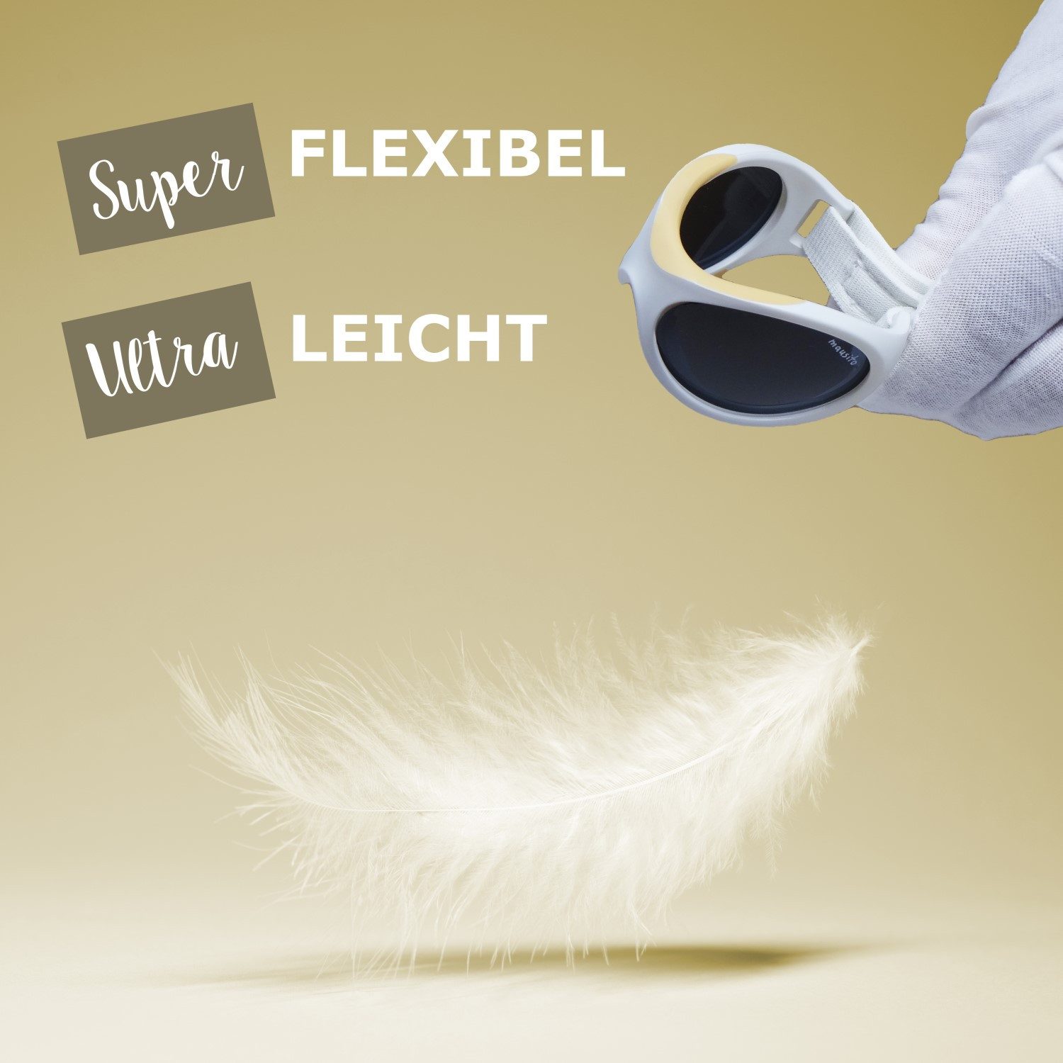 Mausito Sonnenbrille Baby Sonnenbrille 0–1,5 J., Flexibel komfortabel UV-Schutz, BPA-frei