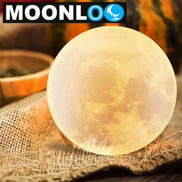 MAVURA LED Nachttischlampe MOONLOO Mondlampe Mondlicht 3D Nachtlicht Nachtlampe Mond Lampe Licht, Moon Light Touch Sensor