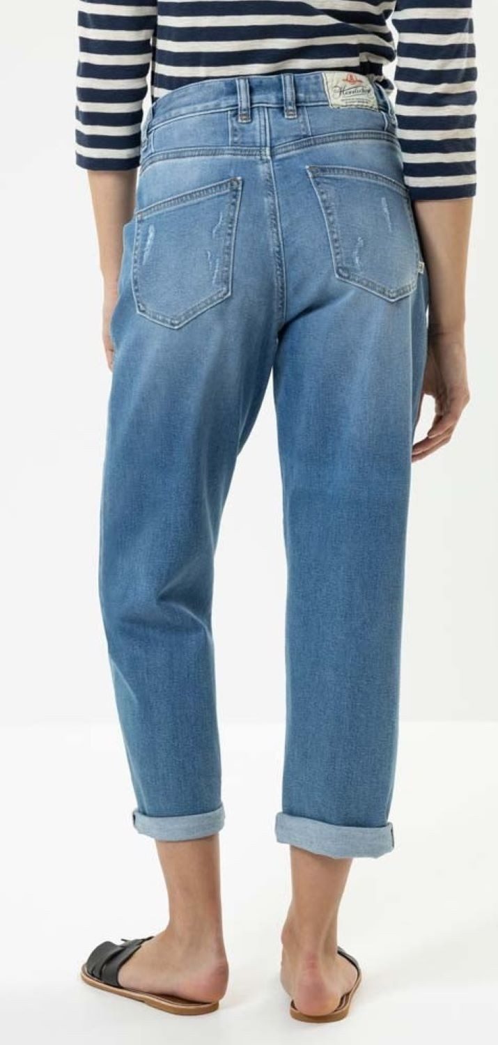 Herrlicher High-waist-Jeans 5825-D9705, Brooke High Waist Jeans mit Destroyed Finish Figurbetonende Abnäher
