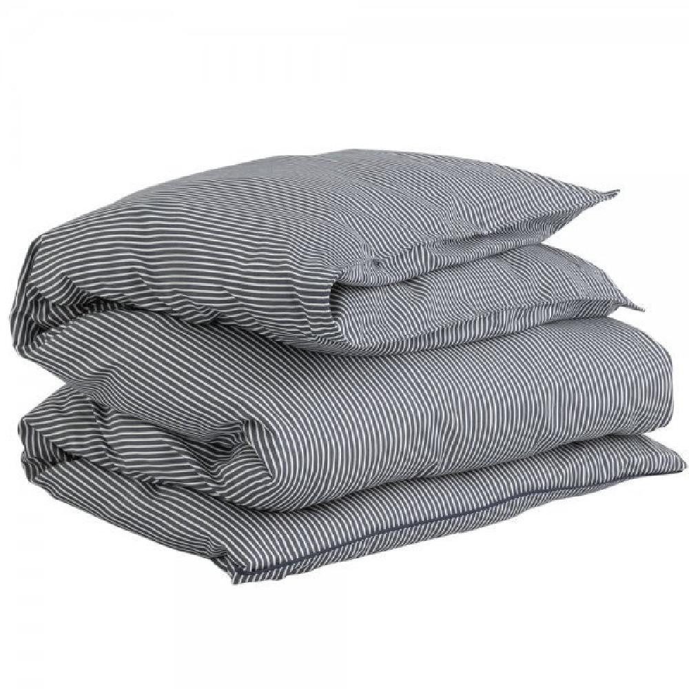 Gant Bettwäsche Gant Home Bettwäsche Yarn Dyed Stripe Single Duvet Evening Blue (135x2