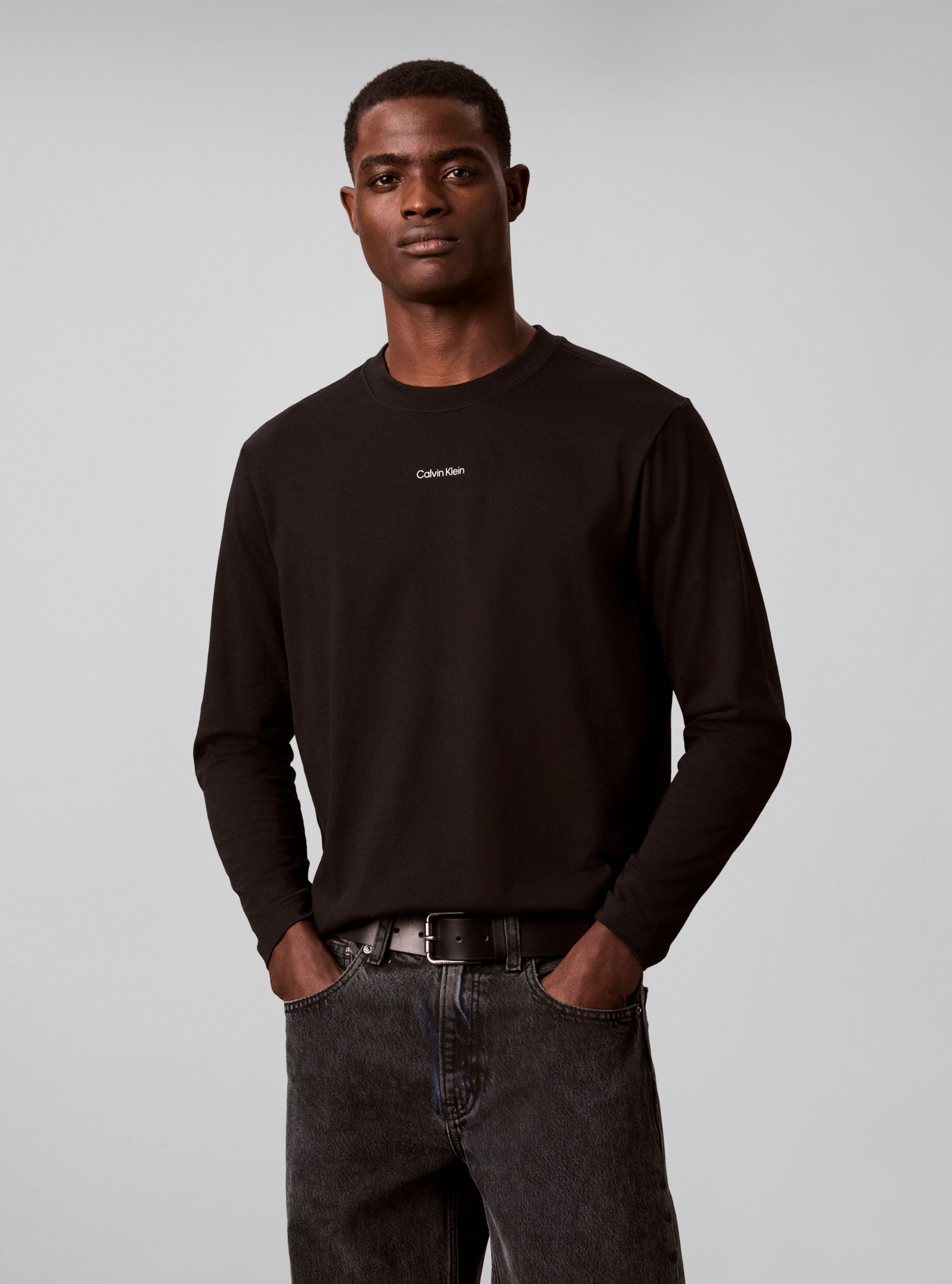 Calvin Klein Jeans Langarmshirt EASY 20S RETRO CALVIN BACK Regular fit mit Markenprint