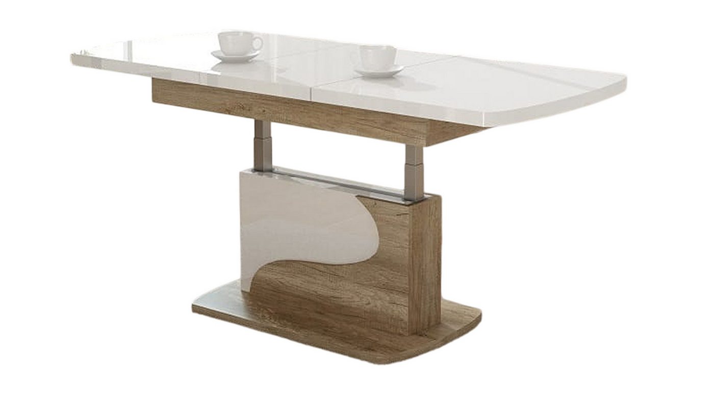designimpex Couchtisch Design DA-111 höhenverstellbar ausziehbar 120/200 cm Esstisch Tisch, Funktionstisch, Wohnzimmertisch, Tisch, Esstisch, Sofatisch, Schublade
