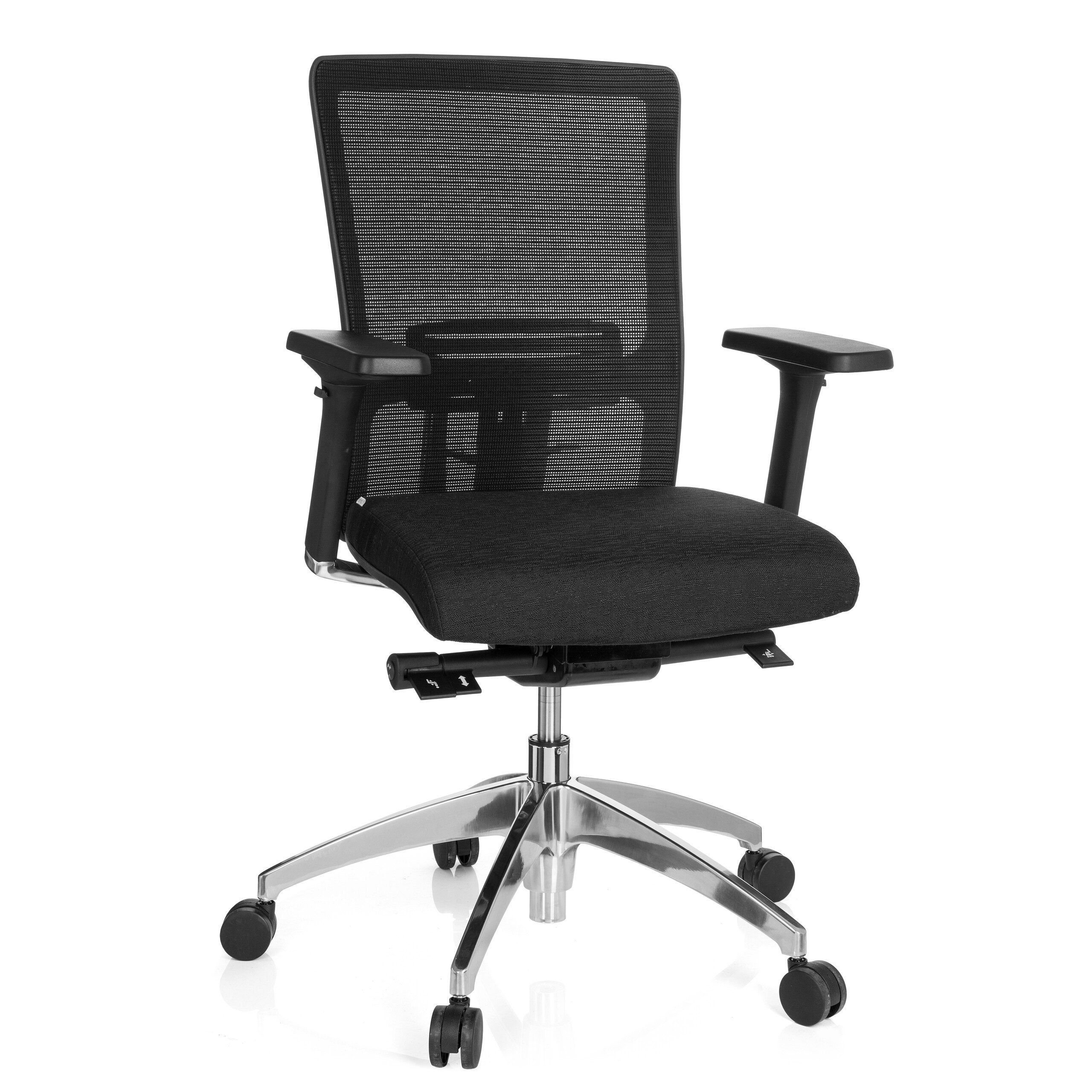 hjh OFFICE Drehstuhl Profi Bürostuhl ASTRA BASE Stoff / Netzstoff (1 St), Ergonomischer Chefsessel, Schreibtischstuhl höhenverstellbar