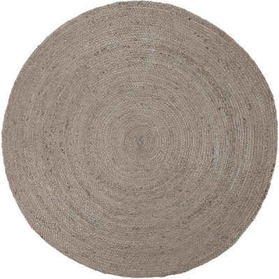 Teppich Nele Juteteppich Naturfaser, carpetfine, rund, Höhe: 6 mm, geflochtener Wendeteppich aus 100%Jute, in rund und oval, viele Größen