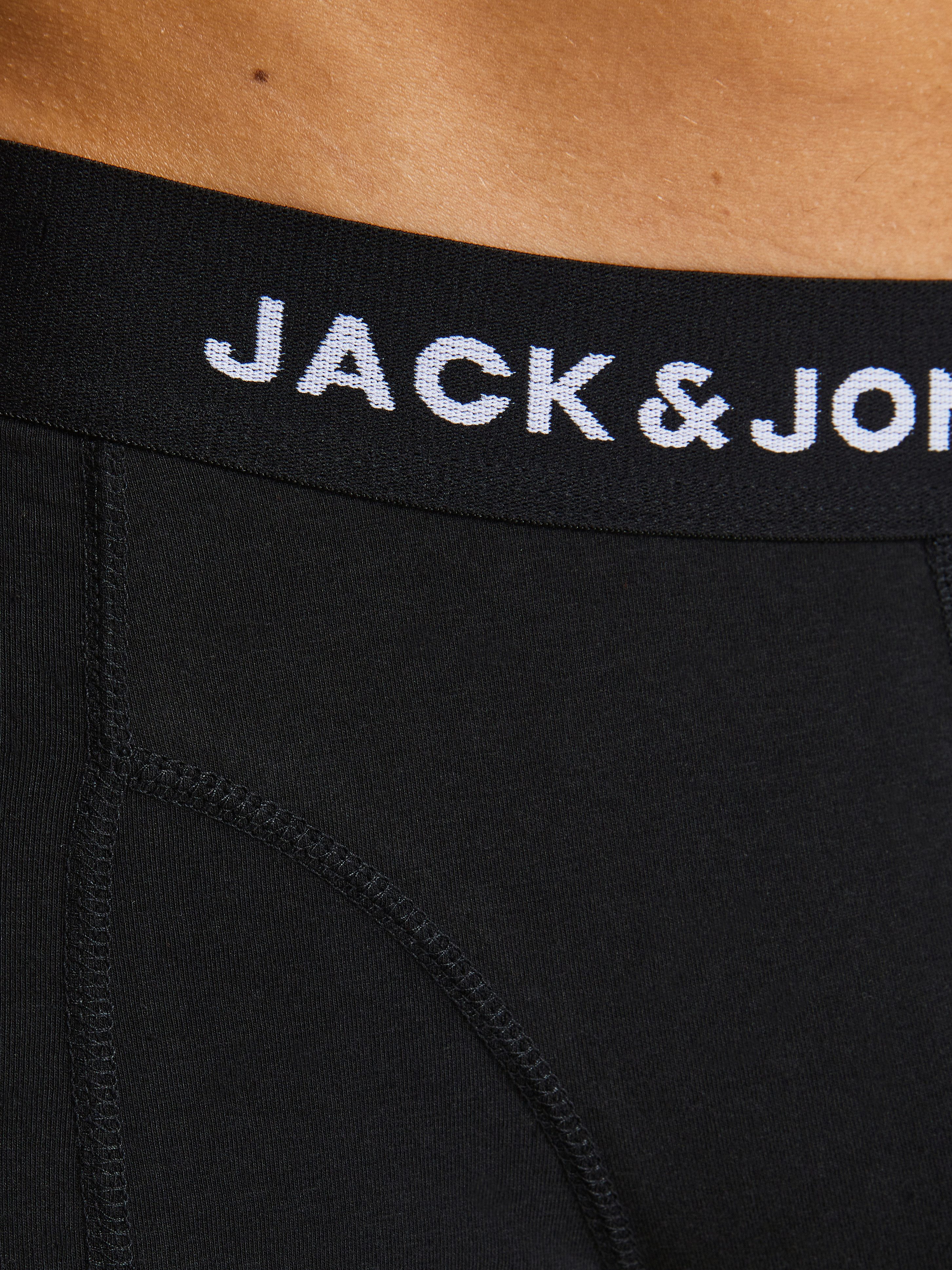Jack & Jones Trunk JACBLACK eng anliegend, bequem mit elastischem Bund (Packung, 5-St) unifarben & meliert, Baumwollmischung, elastisches Bündchen