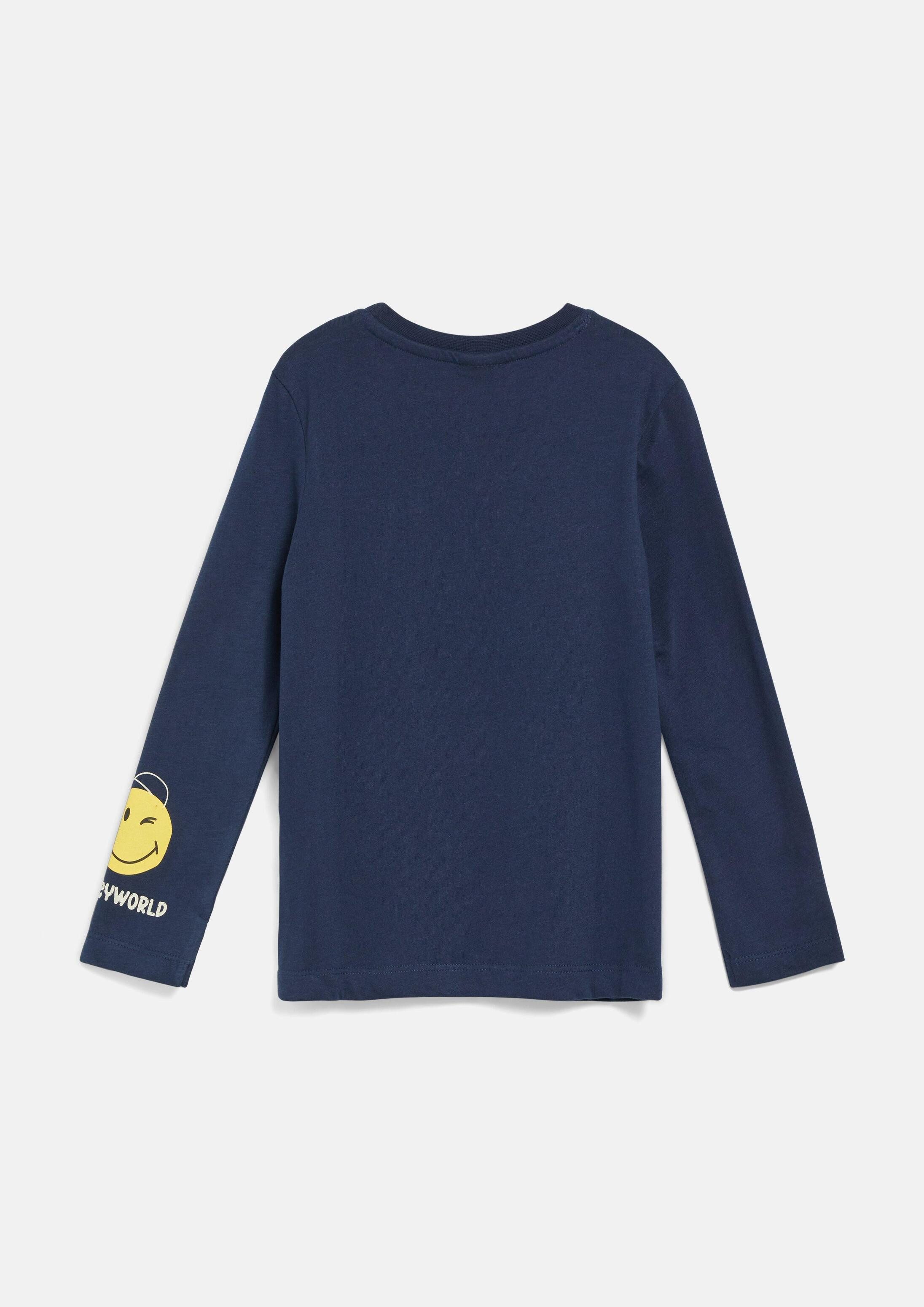 s.Oliver Langarmshirt T-Shirt Smiley® Longsleeve mit Front- und Ärmelprint – Bild 2 von 4