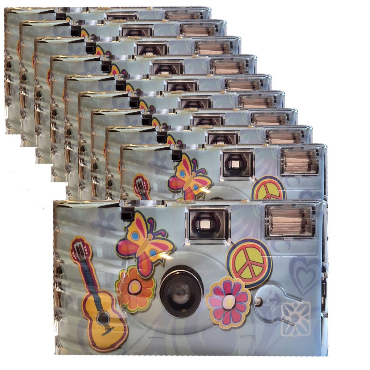 TopShot 10 x Sonderposten Einwegkamera Sonderposten Flower Power MHD 03.2026 Einwegkamera
