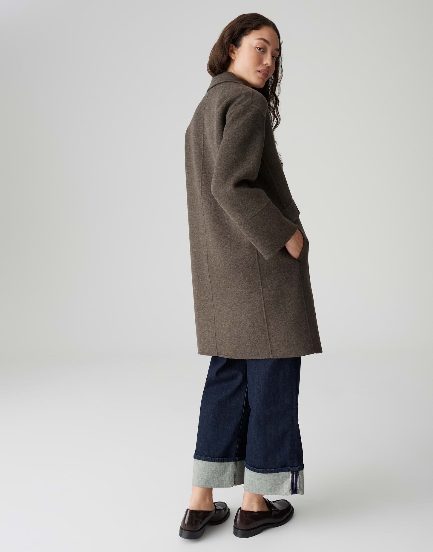 OPUS Wollmantel HAVILDA aus Double Wollmix