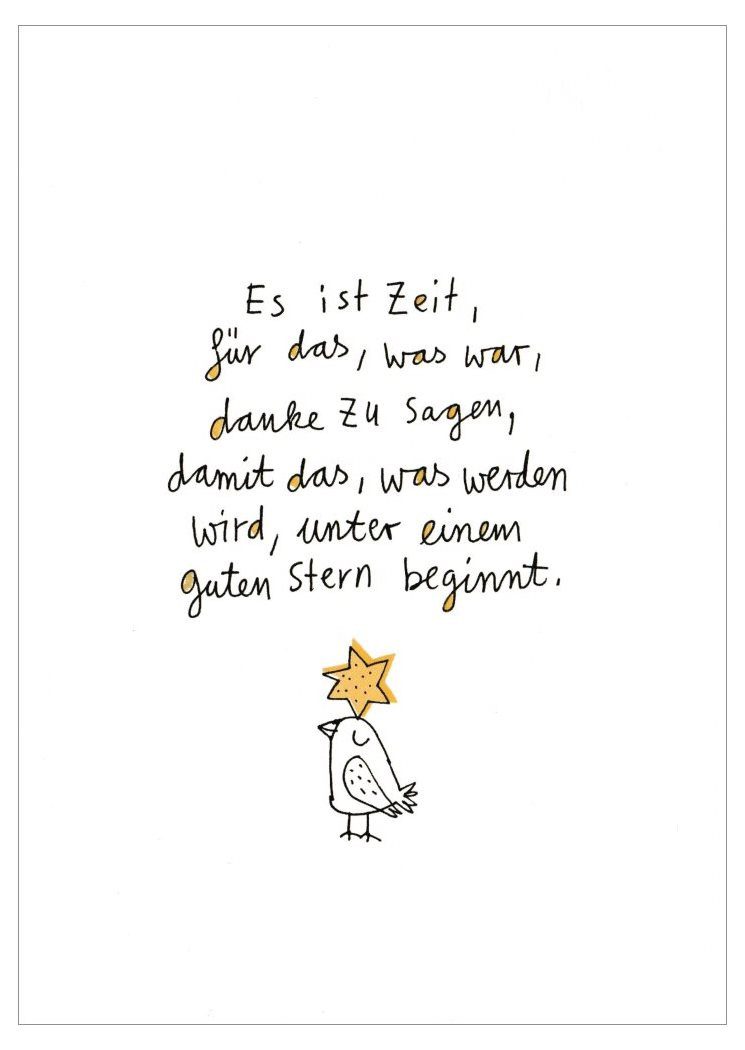 Postkarte "Es ist Zeit, für das, was war, danke zu sagen, ..."
