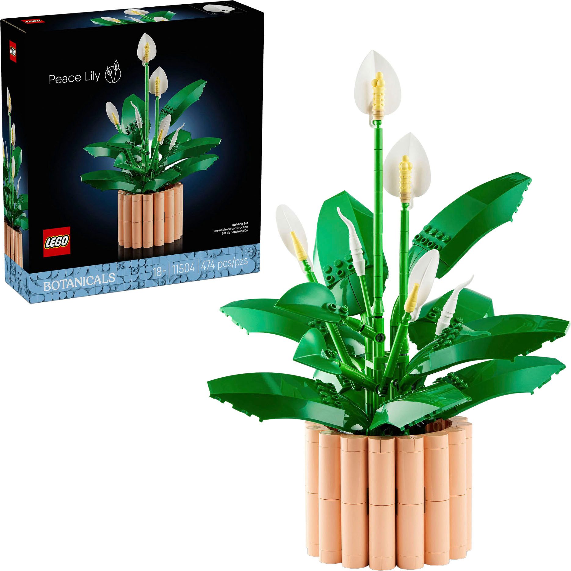 LEGO® Friedenslilie (11504), LEGO Botanicals Konstruktionsspielsteine, (474 St), Made in Europe