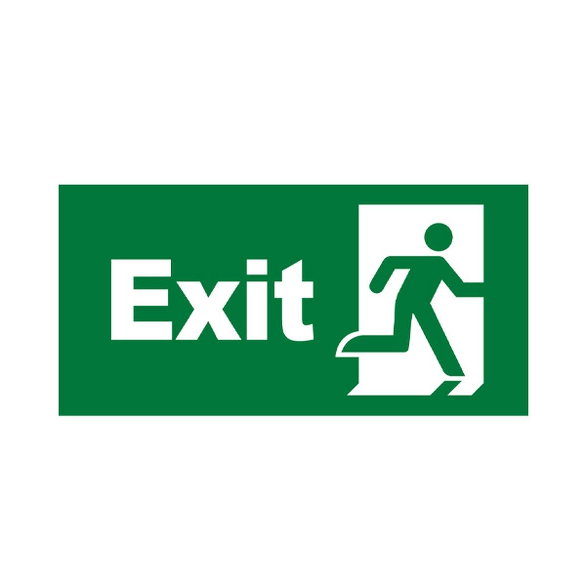 Braytron Hinweisschild Einlegeschild Ersatzschild für Notleuchte Fluchtweg Notausgang PVC, (1 St), Einlegeschild / Wechselschild 260 x 128 mm