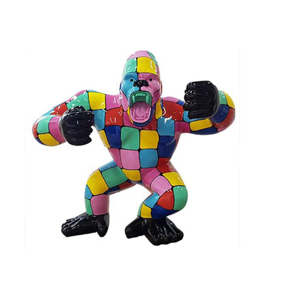 Xlmoebel Dekofigur Moderne Gorilla Skulptur Kunststoff Dekoration Garten 120x40cm (120 x 40 cm), Made in Europa