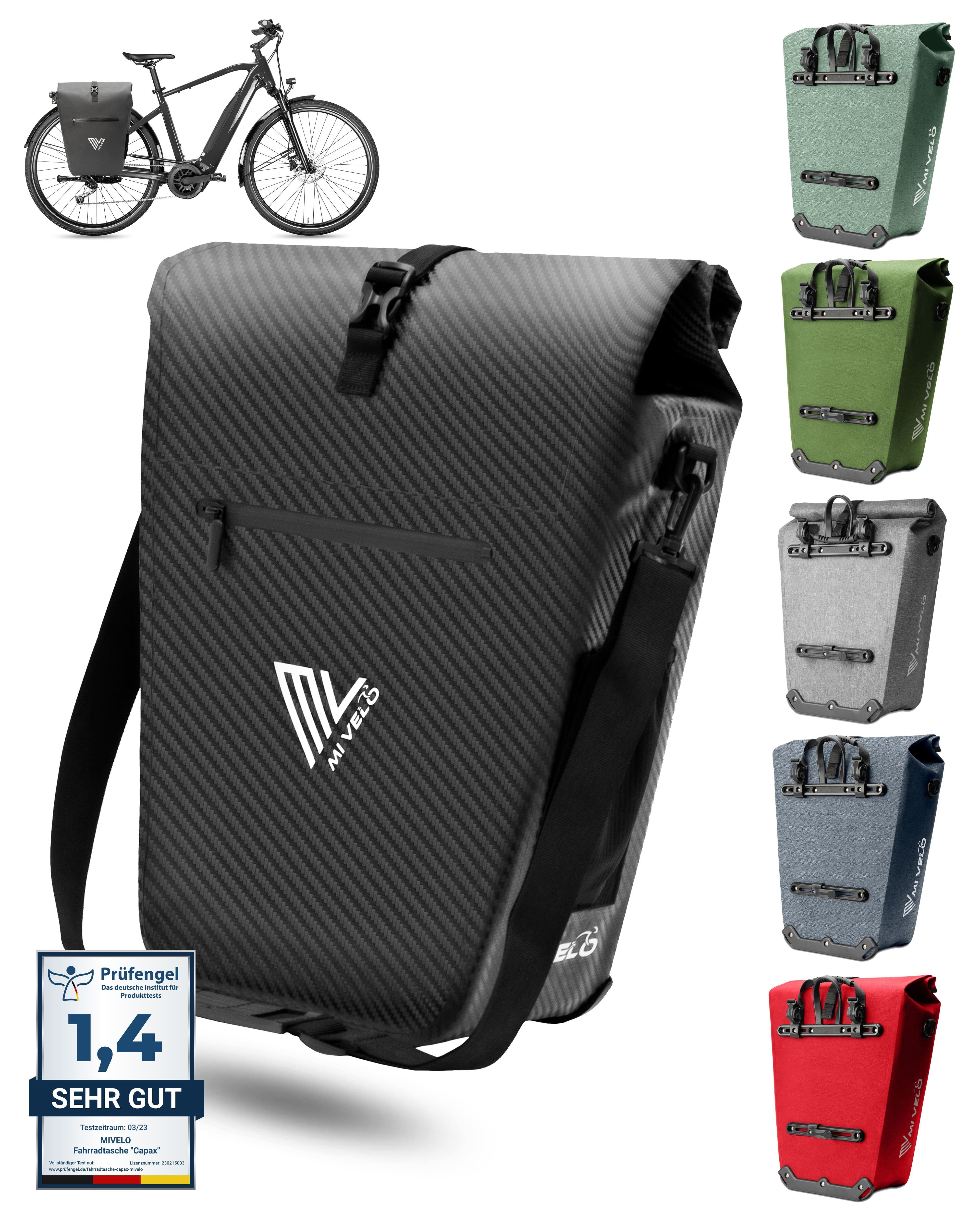 MIVELO Fahrradtasche Gepäckträgertasche wasserdicht inkl. Laptoptasche