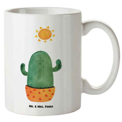 Mr. & Mrs. Panda Tasse Kaktus Sonne - Weiß - Geschenk, Ehebruch, Große Tasse, XL Tasse, Gesc, XL Tasse Keramik, Liebevolles Design
