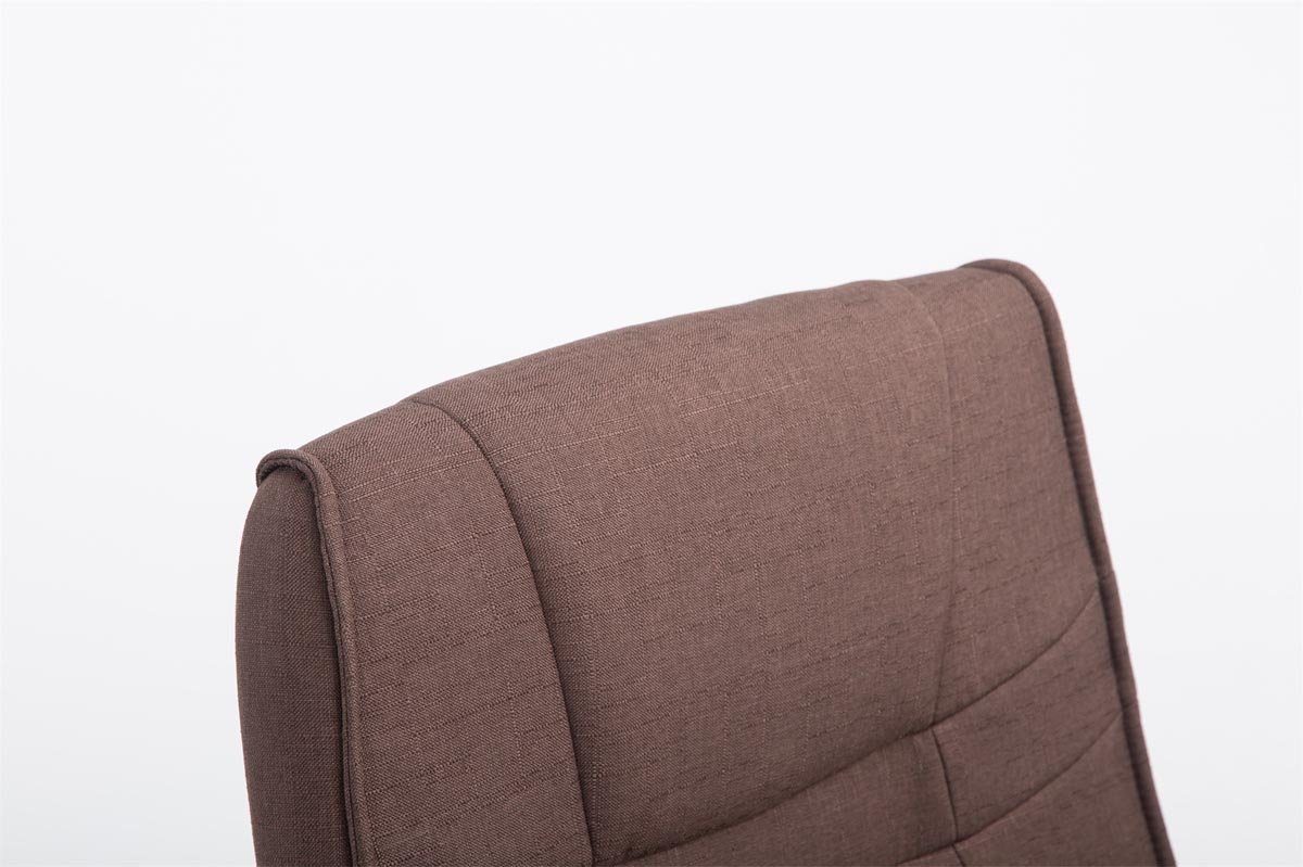 Athena - - Konferenzstuhl chrom Sitzfläche: Wohnzimmerstuhl), hochwertig - Metall Esszimmerstuhl - Stoff gepolsterter Sitzfläche (Küchenstuhl Gestell: mit braun Besucherstuhl TPFLiving
