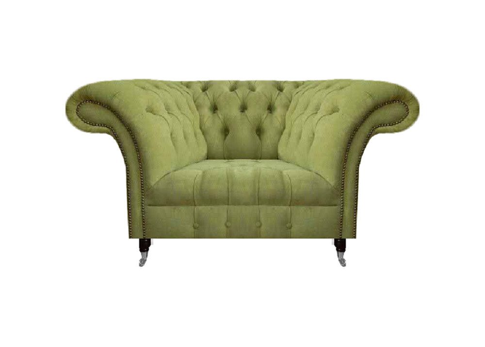 JVmoebel Chesterfield-Sessel Eleganter grüner Polstersessel im klassischen Chesterfield-Design (Sessel), Made in Europa