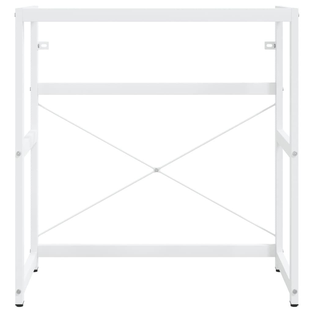 vidaXL Badezimmerspiegelschrank Badezimmer Waschtischgestell Weiß 79x38x83 cm Eisen (1-St)