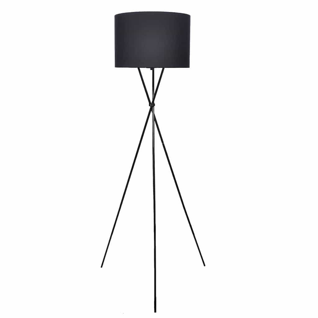 vidaXL Deckenleuchte Stehlampe mit Ständer Schwarz 139 cm, Stehlampe 60W Schwarz 139cm Stehleuchte Wohnzimmerlampe Standlampe