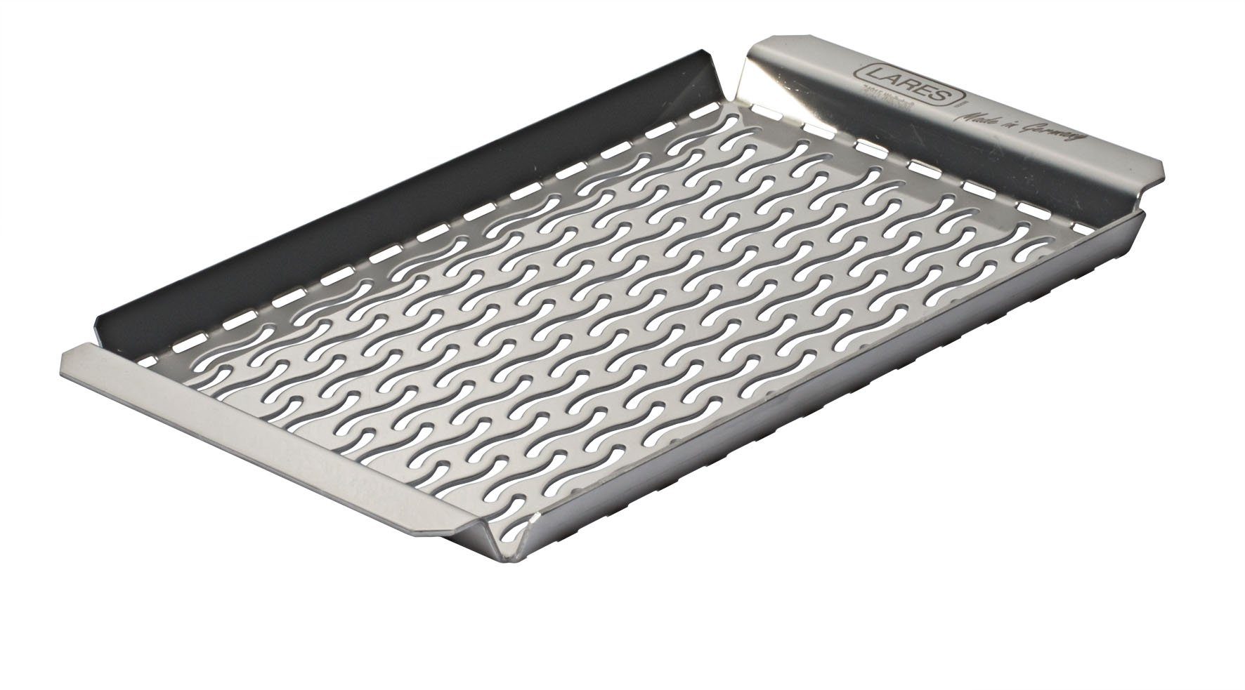 LARES Grillschale 6309, Grillschale, Edelstahl, aus rostfreiem Edelstahl, 20x11x1cm, Made in Germany
