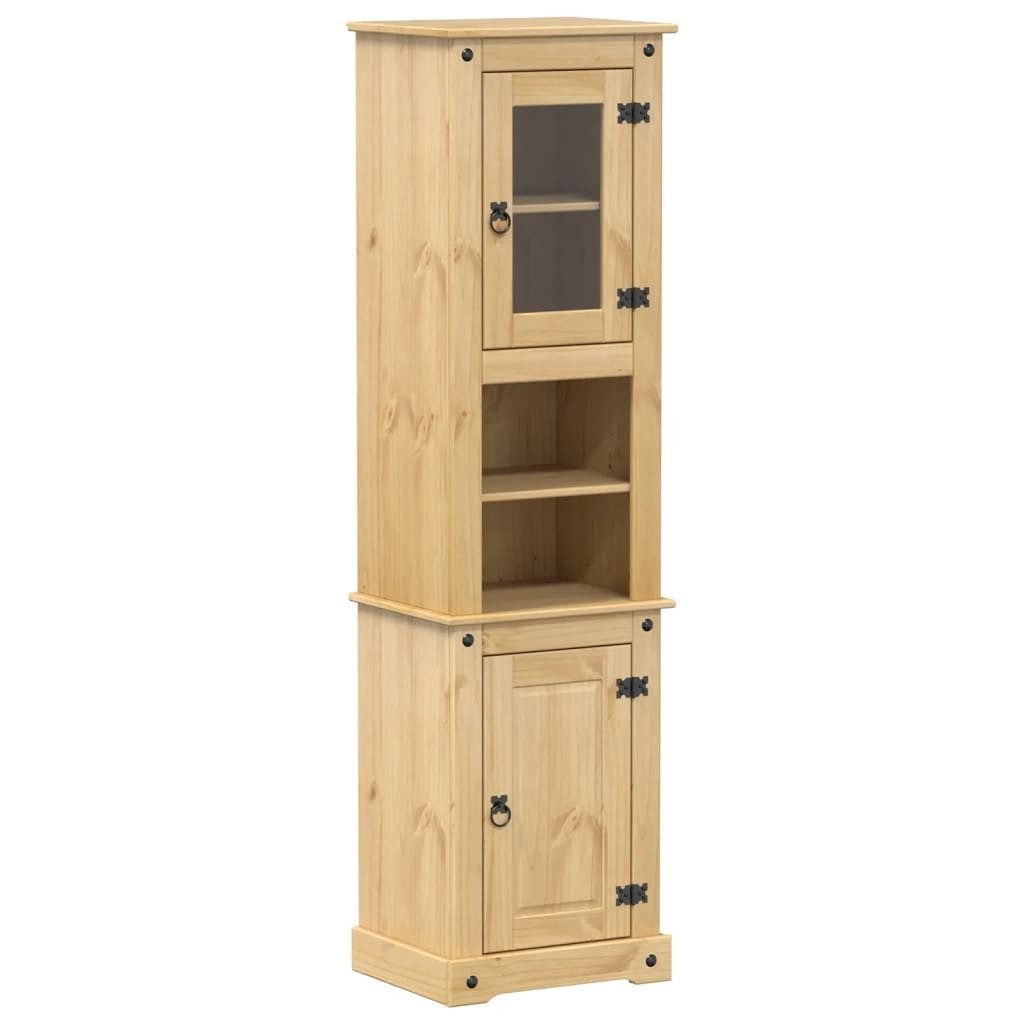Badezimmer-Set Badschrank Corona 50x40x185 cm Massivholz Kiefer