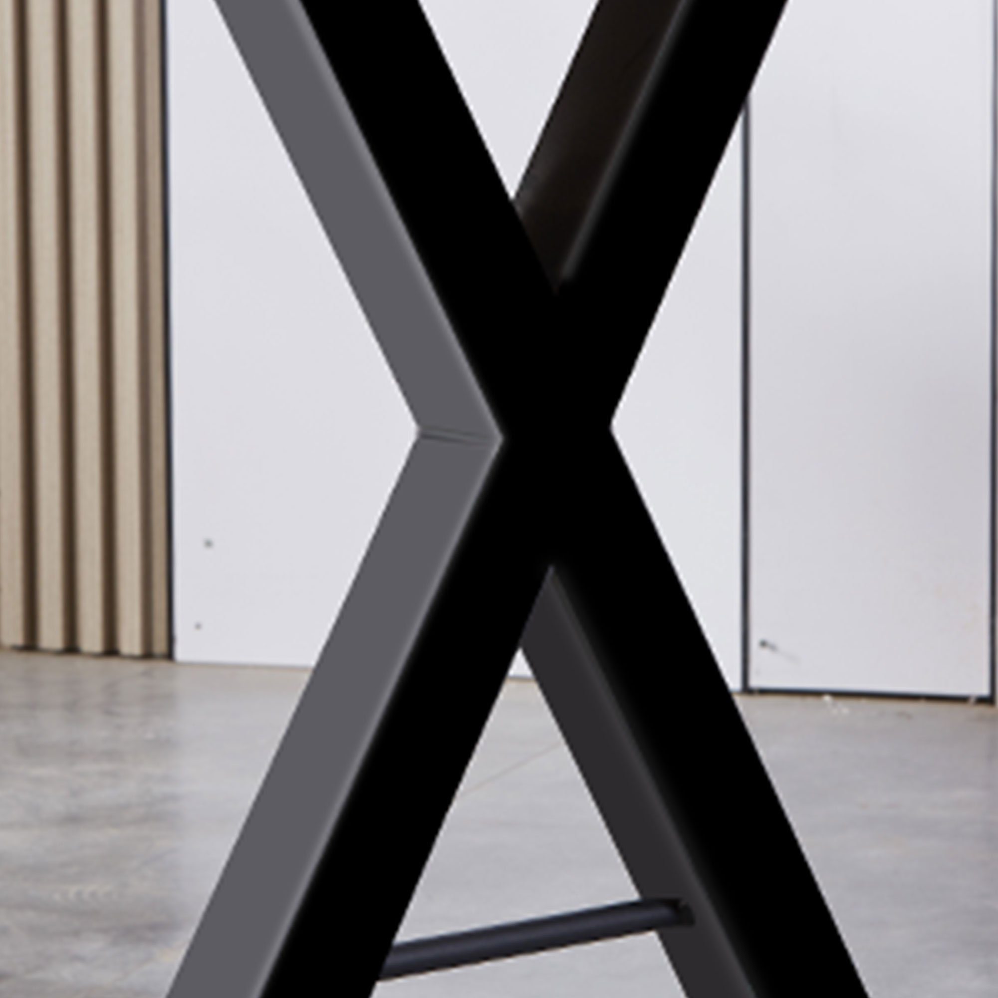 Oberflächenstruktur, X-A Arbeitsplatte Esstisch moderne Beine Küchentisch Speisetisch 120x70x76 4cm,matte Esszimmertisch cm förmige Natur, Fangqi