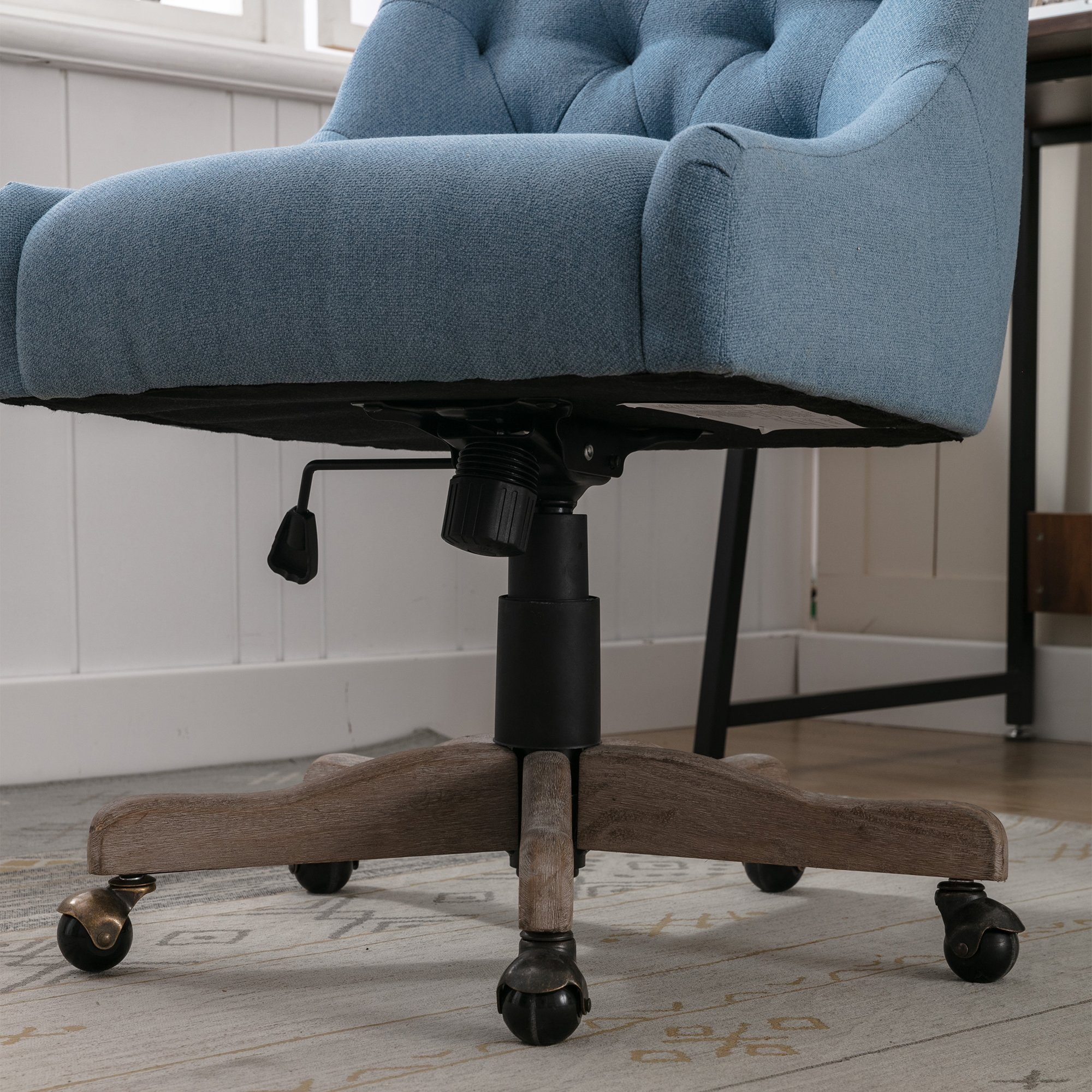 OKWISH Drehstuhl (mit Bürostuhl für blau Freizeit-Bürostuhl Wohnzimmer), Schalensitz Chefsessel Schreibtischstuhl Moderne