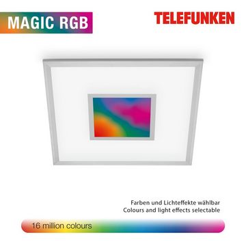 Telefunken LED Panel 319704TF, LED fest verbaut, Farbwechsler, Kaltweiß, Neutralweiß, Tageslichtweiß, Warmweiß, Deckenleuchte Panel CCT Steuerung Magic RGB Beleuchtung Centerlight