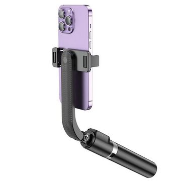 HOCO Selfie-Stick Selfie Stick Stativ mit Bluetooth-Fernbedienung schwarz 70mAh
