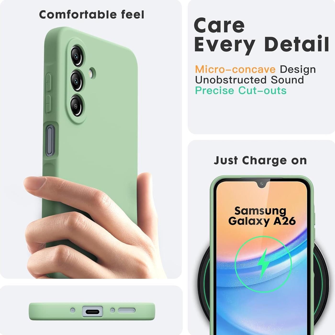 CoolGadget Handyhülle Silikon Colour Series Slim Case für Samsung Galaxy A17 5G 6,7 Zoll, Hülle weich Handy Cover für Samsung A17 5G Schutzhülle – Bild 5 von 5