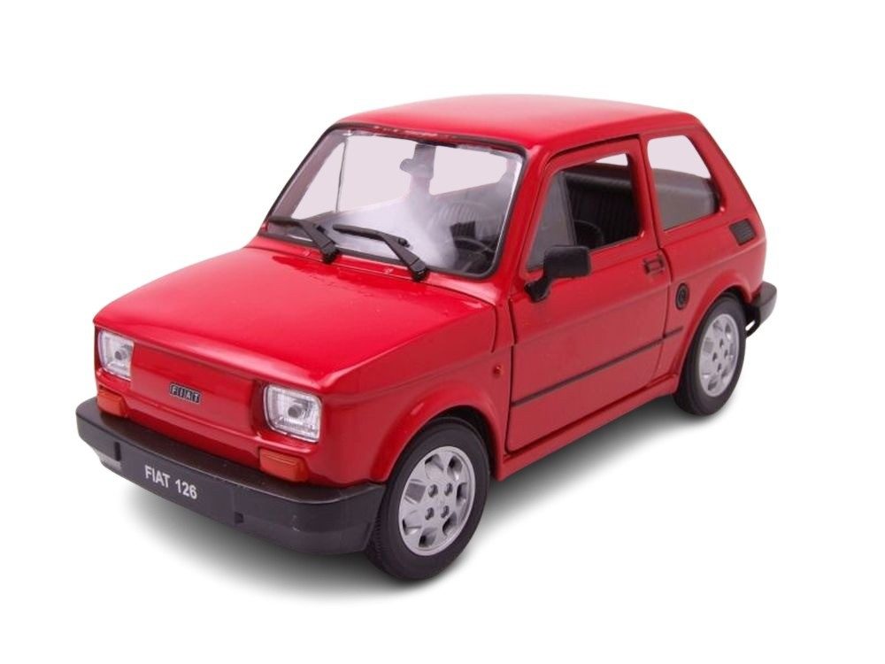 Welly Modellauto Fiat 126 1977 rot, Maßstab 1:24