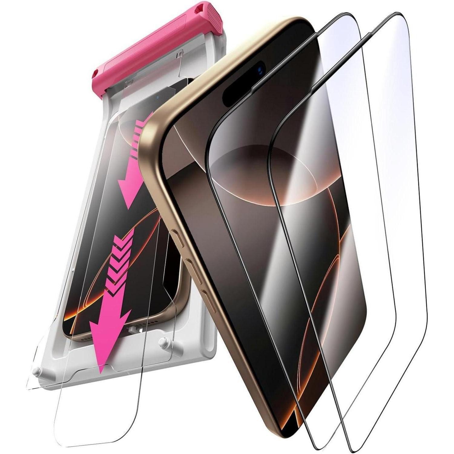LuxusKollektion Displayschutzglas Panzerglas 3D Vollverdeckung 9H Härte Klar iphone 16 pro max